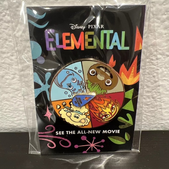 BNIP DISNEY PIXAR “ELEMENTAL” DMI ENAMEL SPINNER PIN/BROOCH 2023 COLLECTIBLE - Picture 4 of 9